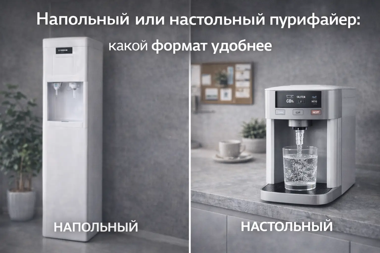 Напольный или настольный пурифайер: какой формат удобнее