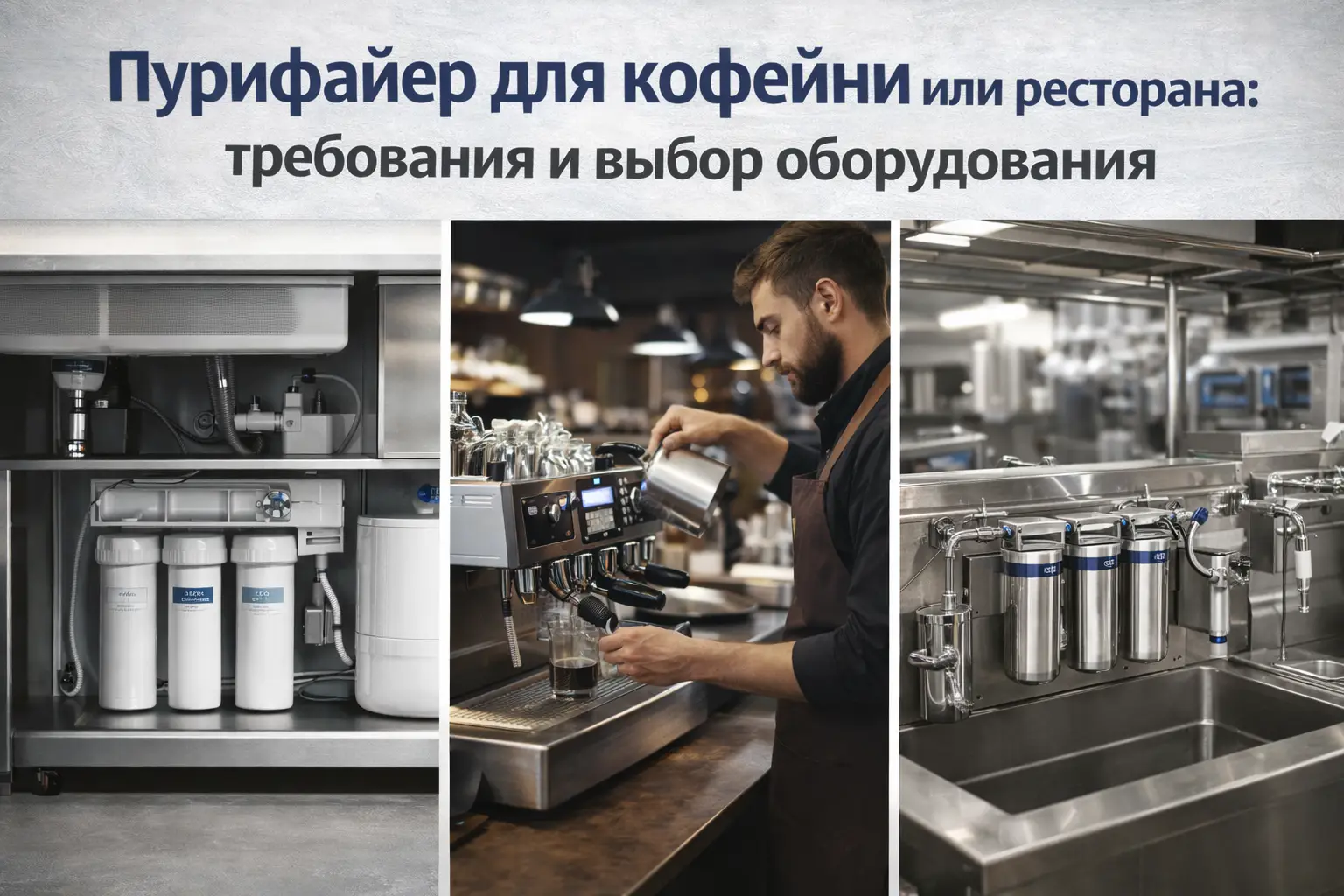 Пурифайер для кофейни или ресторана: требования и выбор оборудования