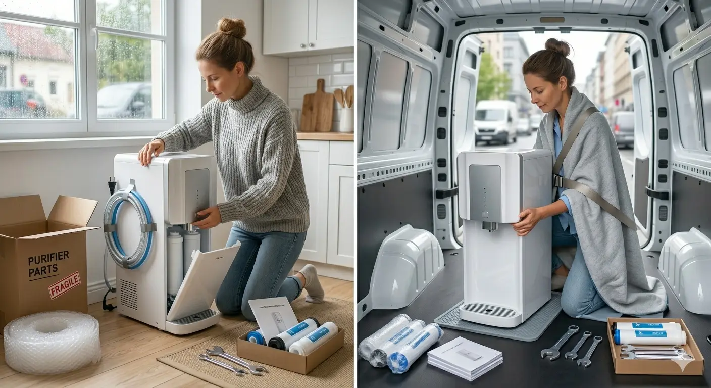 Переезд с пурифайером: как правильно транспортировать