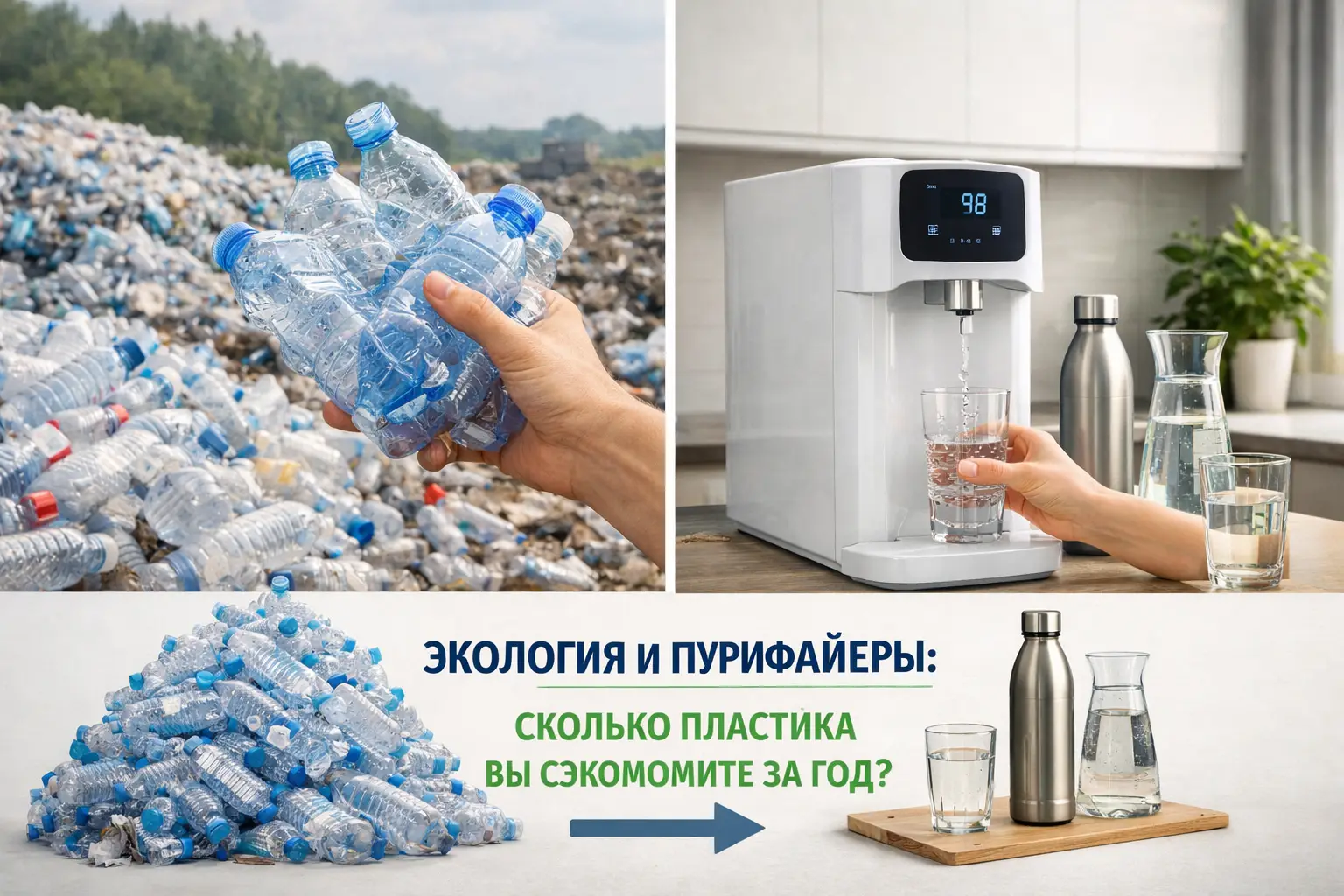 Экология и пурифайеры: сколько пластика вы сэкономите за год