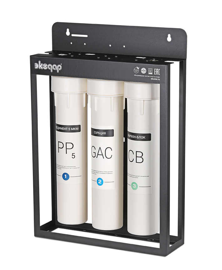 Фильтр для воды проточный Экодар 3L Carbon